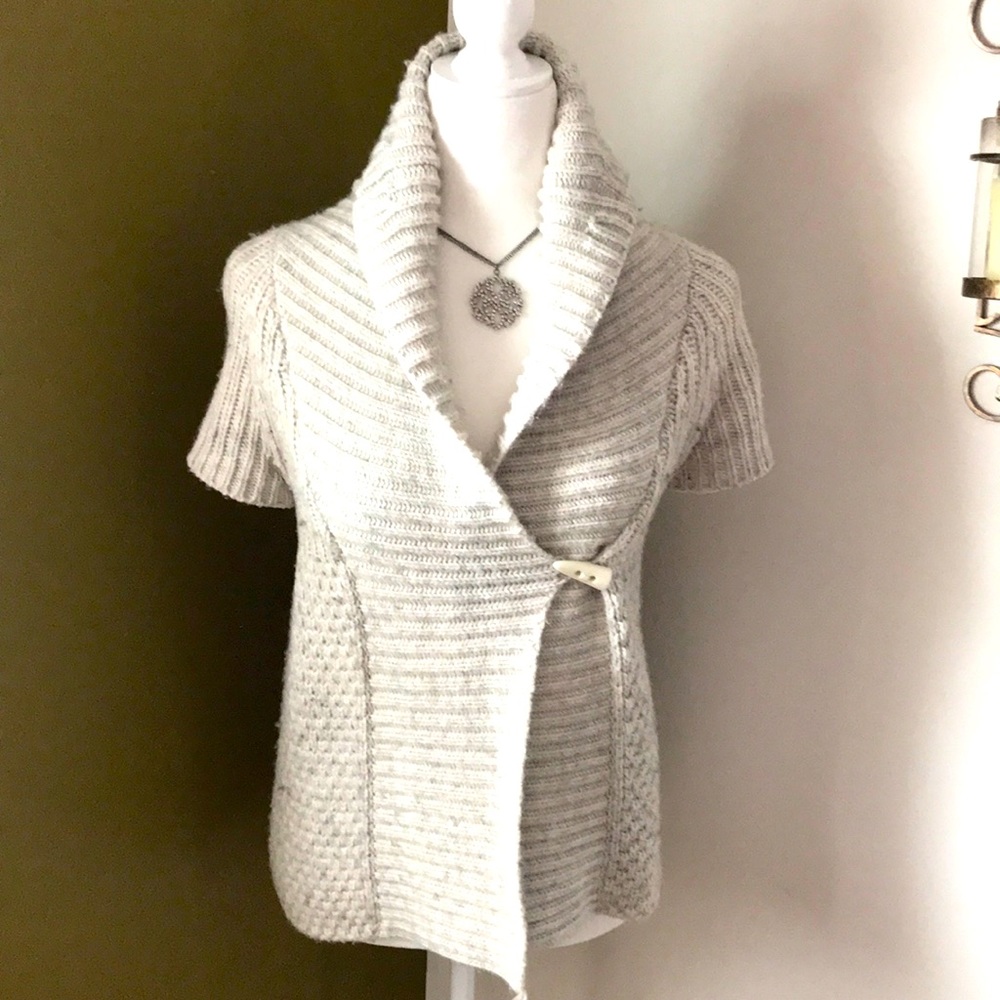 Caslon gray knit cardigan